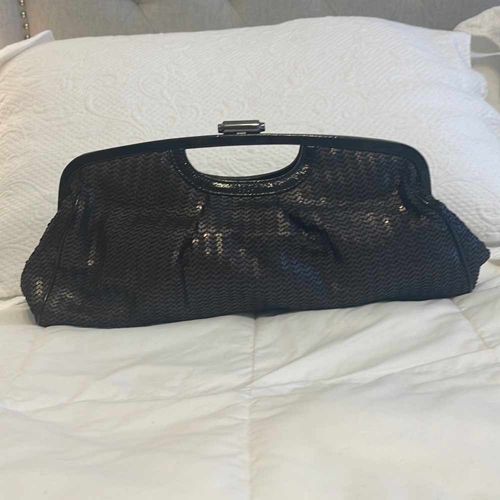Elliot Luca clutch , black sparkle